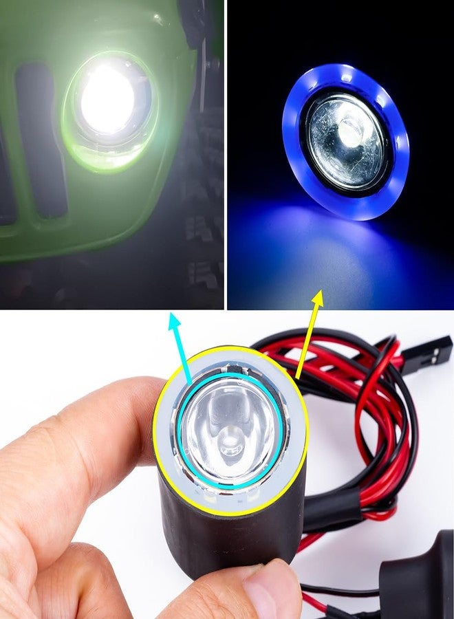مصابيح أمامية هالو LED من مورلوردي RC Angel & Demon Eyes 2 لسيارة AXIAL SCX6 AXI05000 JLU 1/6 RC Crawler Car Upgrade Part (Blue) - Image 3